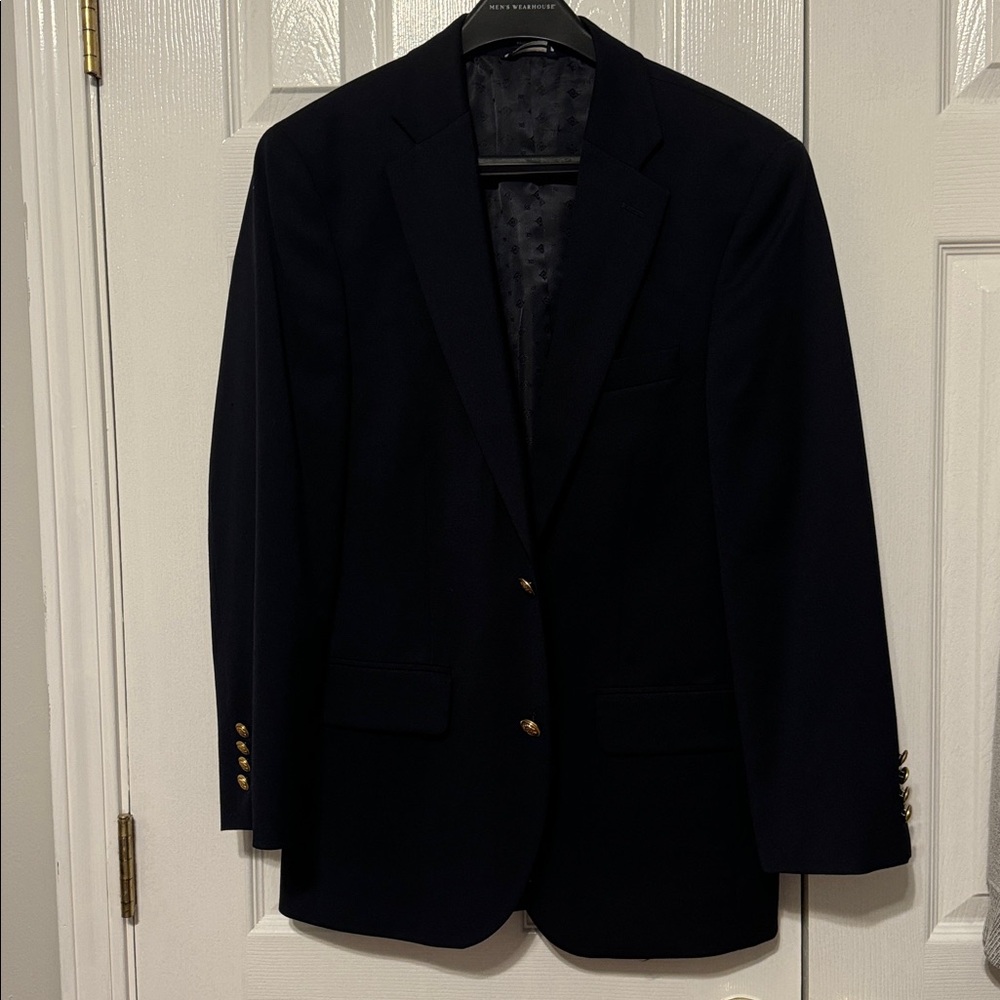 Classic Blue Blazer with Gold Buttons